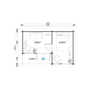 20.7 x 3.6 Ft. Summer House