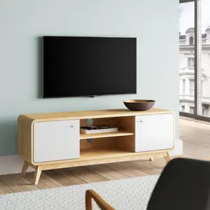 Justine TV Stand for TVs up to 60" Oak/White