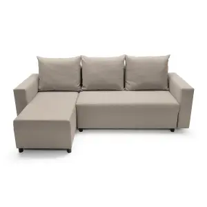 Oslo Reversible Corner Sofa Bed in Sand