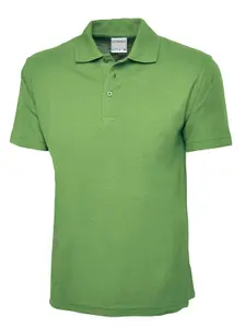 Uneek - Unisex Ultra Cotton Poloshirt - Reactive Dyed - Lime - Size XS