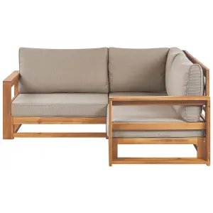 Garden Sofa TIMOR FSC Certified Acacia Wood Light Wood Reversible 2 Seater