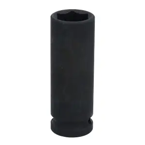 19mm 1/2in Drive Double Deep Metric Impacted Impact Socket Single Hex 6 Sided