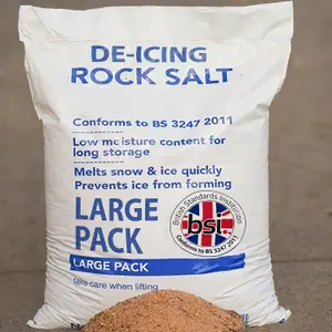 Rock Grit Salt 22KG BIG Bag Brown De-Icing Salt Grit for Ice, Snow, Gardening Weeds, Melting Paths, De-Icer Roads & Clearing Drive