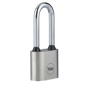 Yale Medium duty Block Iron Disc Long shackle Padlock (W)30mm