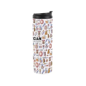 Beautician Travel Mug - Novelty Trades Gift Stainless Steel Vacuum-Sealed Double-Walled Hot/Cold Drinks Travel Flask