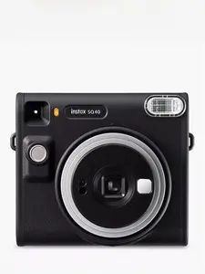 Fujifilm Instax SQUARE SQ40 Instant Camera With Selfie Mode, Built-In Flash & Hand Strap, Black