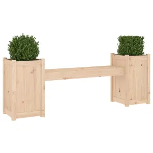 Berkfield Planter Bench 180x36x63 cm Solid Wood Pine