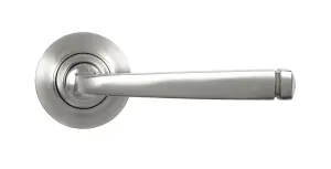 From The Anvil Satin Marine SS (316) Avon Round Lever on Rose Set (Plain) - Unsprung