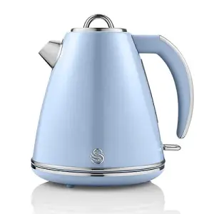 Swan Retro Blue Kettle and 2 Slice Toaster Set