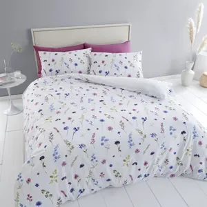 Countryside Floral Reversible Duvet Cover Set with Pillowcases Kingsize - 2 Standard Pillowcases