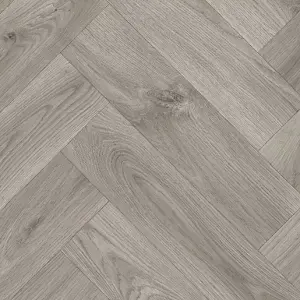 Apollo Wild Grey Oak Herringbone Parquet Vinyl Floor 3m x 2m