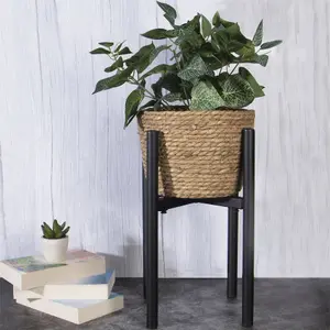 Metal Black Adjustable Plant Stand - M&W