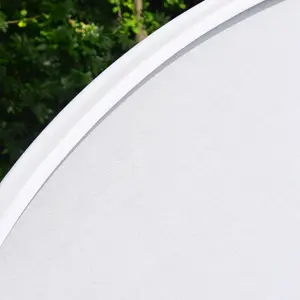 Round Polyester Spandex Arch Stand Backdrop Cover Garden Arbors Cover, White - 150cm