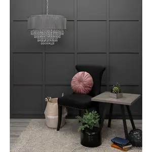 Talula Grey & Crystal Ceiling Pendant