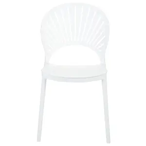 Set of 4 Garden Chairs OSTIA White