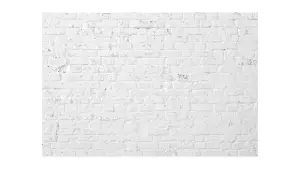 ALLboards Magnetic Boards MetalBoard WHITE BRICK, WHITE BRICK WALL 90x60cm a Magnetic Metal Poster for all types of magnets