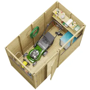 BillyOh Switch Tongue and Groove Pent Wooden Shed - 8x4 Windowless - 11mm Thickness