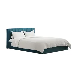 Hucksley Upholstered Bed Frame Teal / Double (4'6)