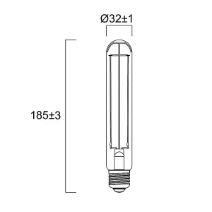 Sylvania ToLEDo Vintage T32 Dimmable Stick Candlelight E27 7W Designer LED Bulb