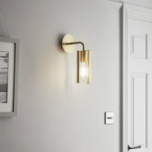 GoodHome Saiphi Contemporary Gold effect Wall light