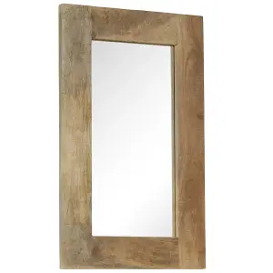 Berkfield Mirror Solid Mango Wood 50x80 cm