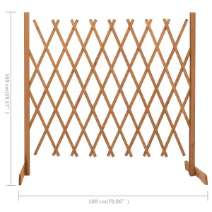 Berkfield Garden Trellis Fence Orange 180x100 cm Solid Firwood