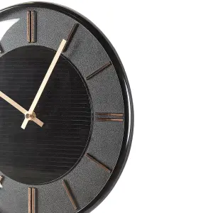 Beliani Traditional Wall Clock DAROCA Black