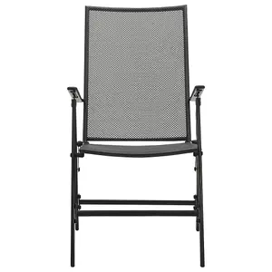 Berkfield Folding Mesh Chairs 4 pcs Steel Anthracite