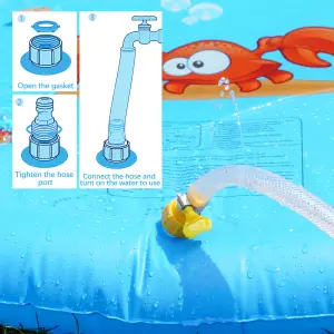 Alivio Toddlers Toy Splash Pad, Sprinkler Splash Play Mat for Kids, Summer Outdoor Water Spray Sprinkle Mat for Boys & Girls