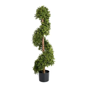 Blooming Artificial - 120cm / 4ft Artificial Boxwood Spiral With Stem