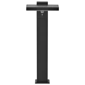 Solar Outdoor LED Bollard Lamp Black POPLAR