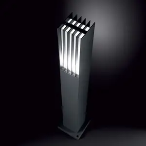 Luminosa Marte 1 Light Outdoor Bollard Anthracite IP44, E27