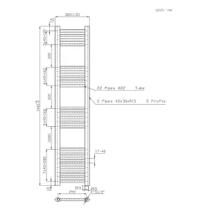 Right Radiators Prefilled Electric Straight Heated Towel Rail Bathroom Ladder Warmer Rads - White 1400x300 mm