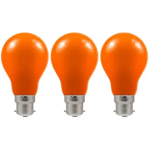 Crompton Lamps LED GLS 1.5W B22 IP65 Amber (3 Pack)