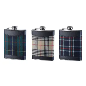 Maison by Premier Green Tartan Hip Flask