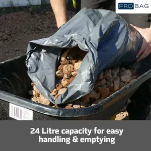 PRObag - Polythene Rubble Sacks - ULTRA Heavy Duty Rubble Bags - Extra THICK Industrial Grade Builders Rubble Bags