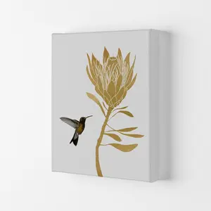 Hummingbird & Flower I - Print Wrapped Canvas / 29.7cm H x 21cm W x 4cm D