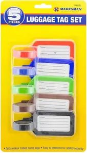 10Pc Luggage Tag Set Travel Holiday Suitcase Address Name Label Multi Purpose