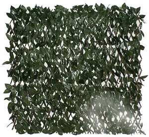 Primrose Artificial Goat Willow Extendable Trellis Plastic Hedge Garden Fence Screening Privacy 2m x 1m