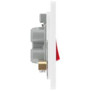 BG Evolve 45A Double Pole Cooker Switch & LED, Brushed Steel