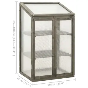 Berkfield Greenhouse 60x45x100 cm Firwood