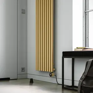 Terma 230V 1kW Brass Smart Vertical Oil-filled radiator