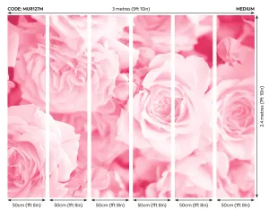 Origin Murals Large Pink Petals Matt Smooth Paste the Wall Mural 300cm wide x 240cm high