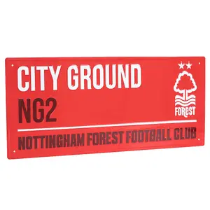 Nottingham Forest FC City Ground Street Sign Red (One Size)