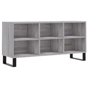 Berkfield TV Cabinet Grey Sonoma 103.5x30x50 cm Engineered Wood