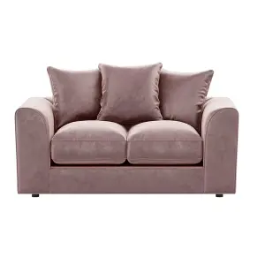 Brooklyn  Plush Velvet Fibre Fabric 2 Seater sofa   Pink