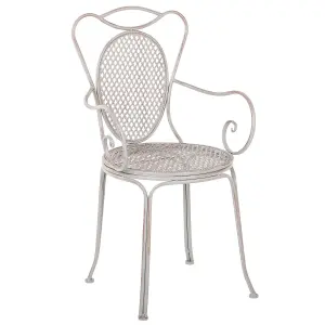 Set of 2 Garden Chairs CILENTO Metal Grey