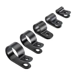 10 x Black Nylon 3.3mm P Clips for Conduit, Cable, Tubing & Sleeving