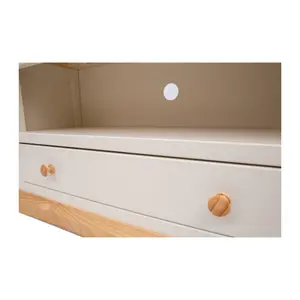 Trevi Off White 1 Drawer TV Cabinet Wood Knob