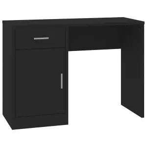 Berkfield Desk with Drawer&Cabinet Black 100x40x73 cm Engineered Wood